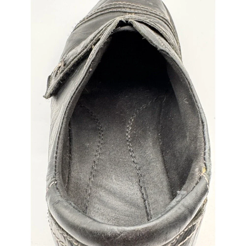Clarks Shoes Women’s Slip On Whistle Resort Black Lea Size 8M Casual Office